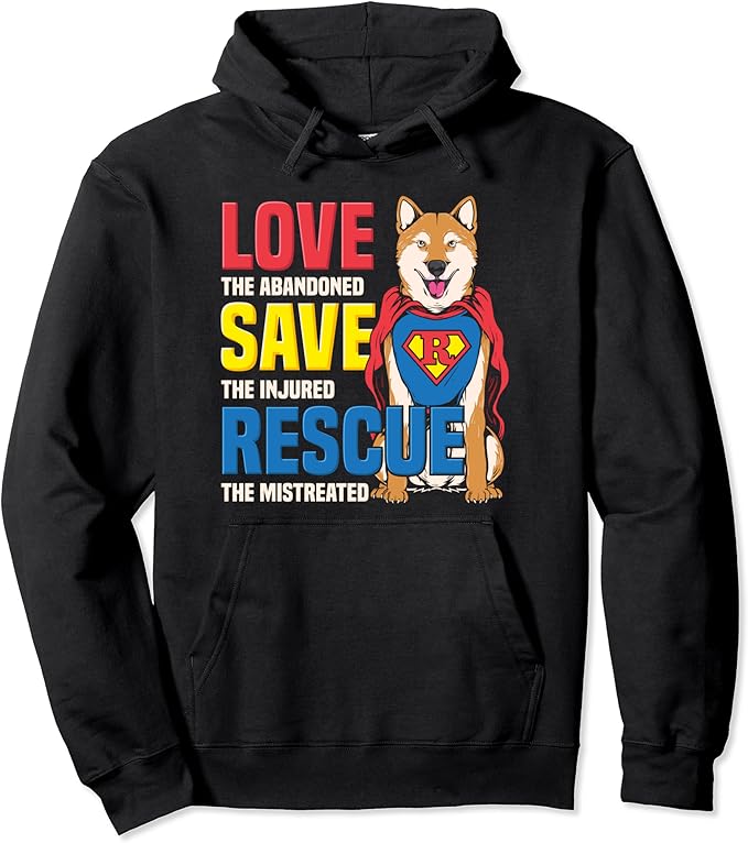 Rescue Dog gift Pullover Hoodie Amazon.co.uk Fashion